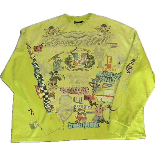 GREEDY UNIT  ALL-OVER PRINT LONG SLEEVE